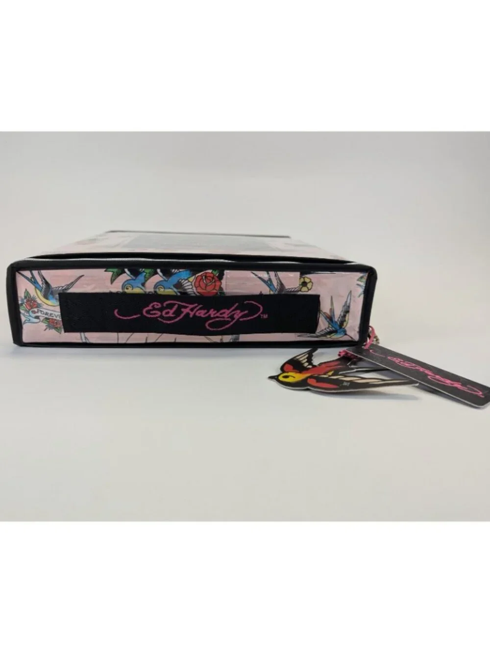 Ed Hardy Queen Sheet Set 6-Piece w 4 Pillowcases Pink Bird Heart Sheets - NEW
